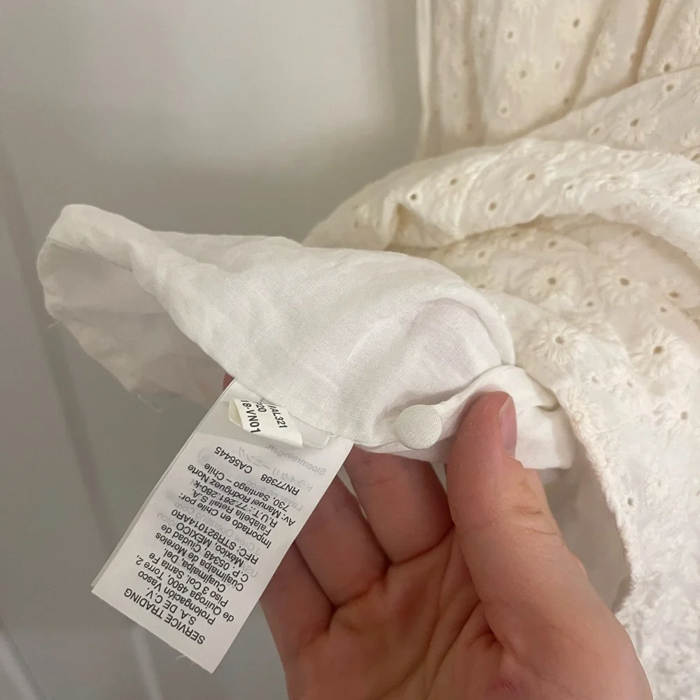 Madewell Cottagecore Boho White Classic Eyelet Kids Dress‎